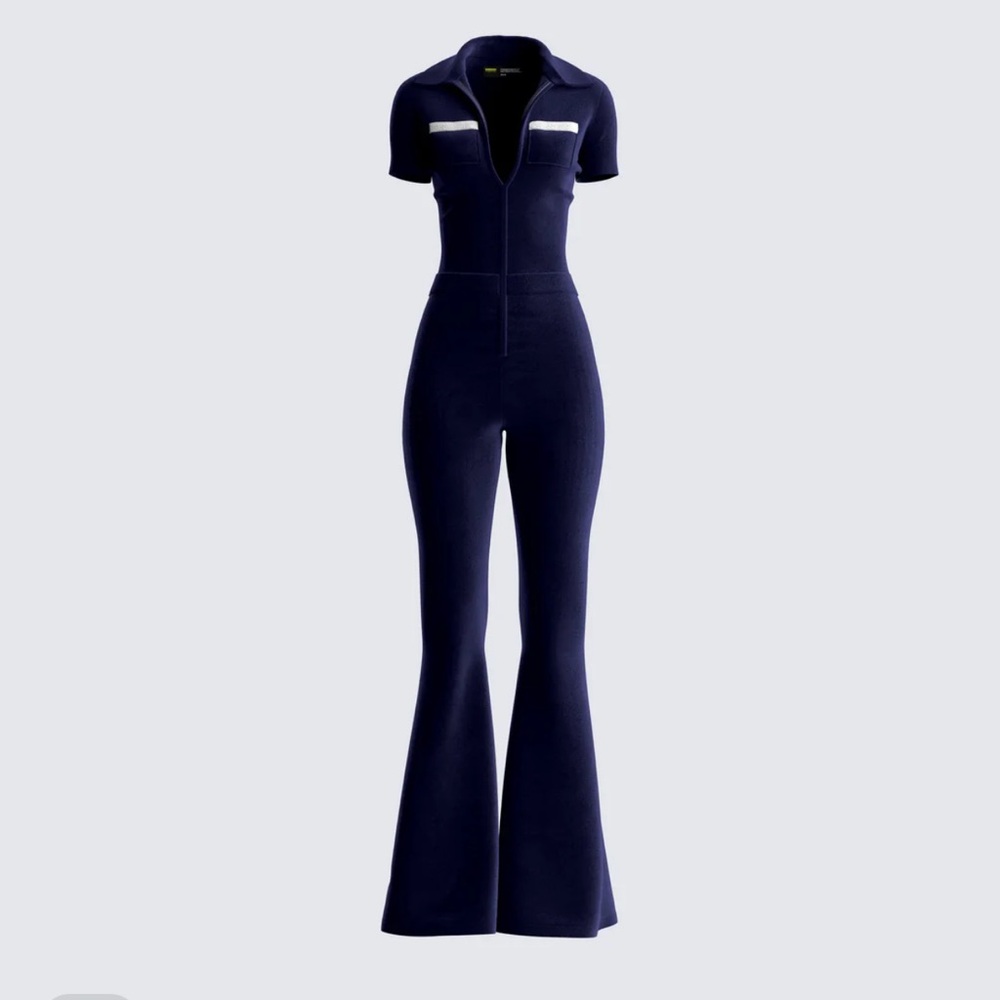 NWOT Finesse Navy Jumpsuit